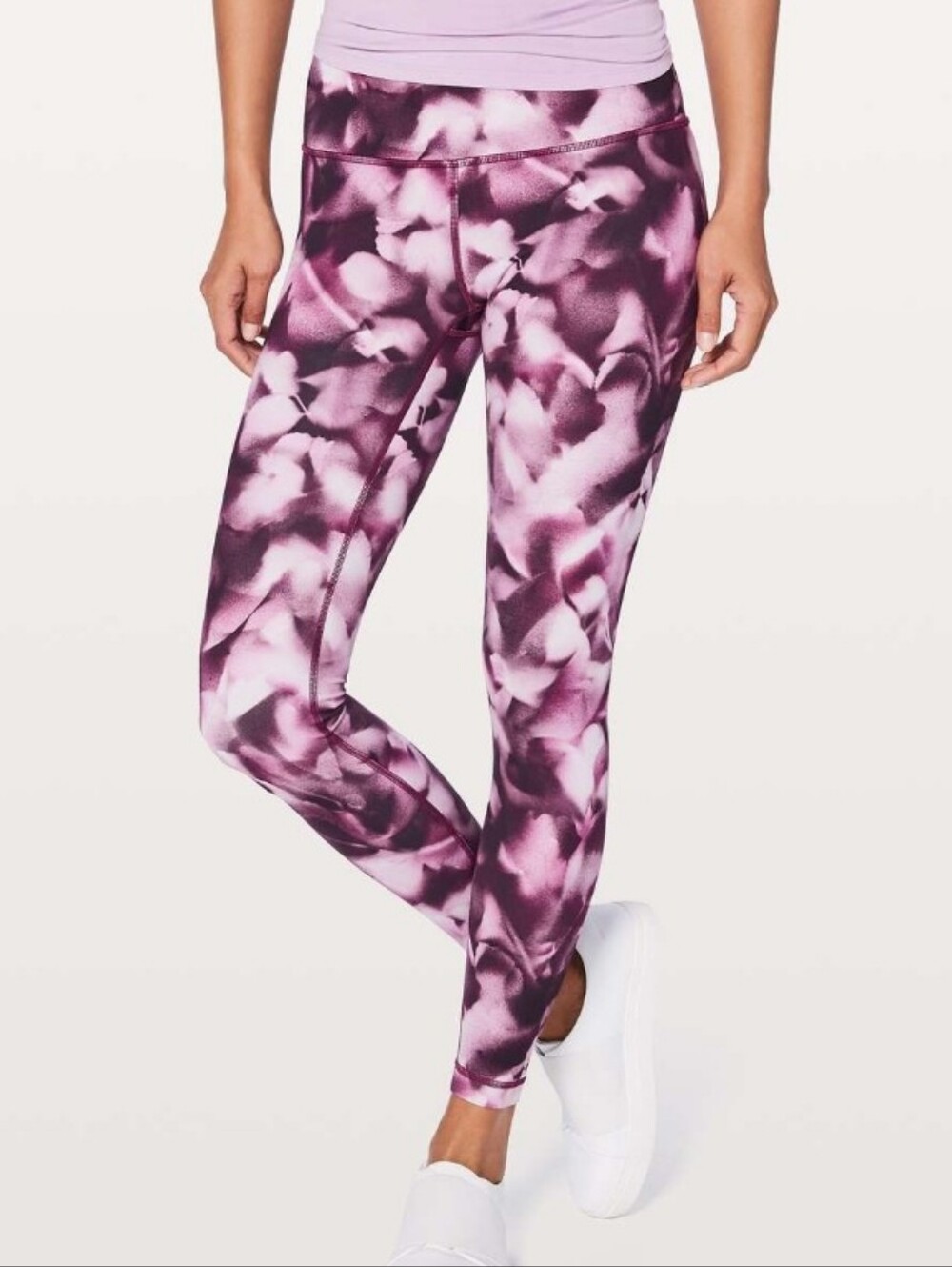 Lululemon Wunder Under Hi-Rise Tight 28" Blush Blossom Alpine White Candy sz 6